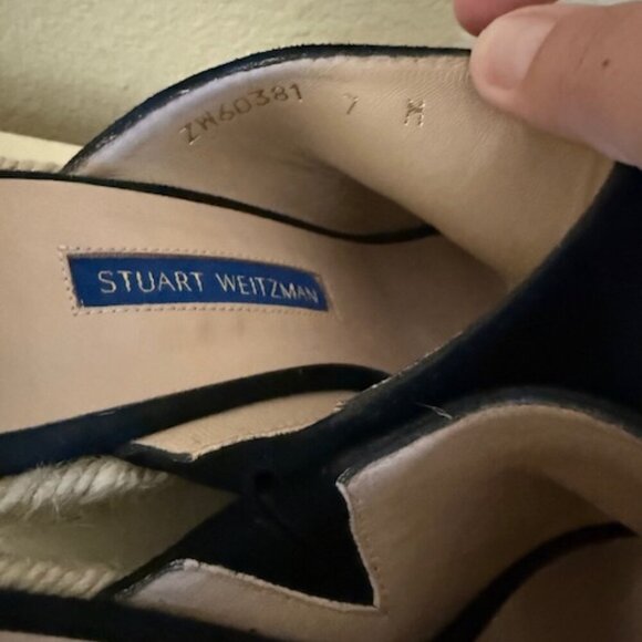 Stuart Weitzman Womens Pink 3/4" Platform Goring Marabella Wedge Leather Sandals - Picture 5 of 7